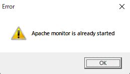 apache monitor is already started.